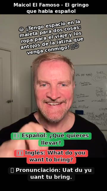 Original bilingual lesson: What do you want to bring